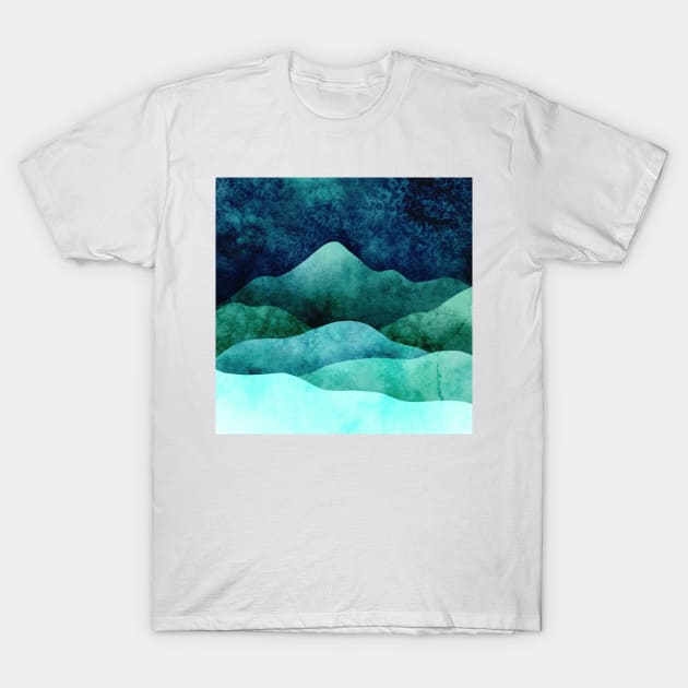 A Stroll through the Mountains // Negative Watercolour Painting T-Shirt by creativebakergb